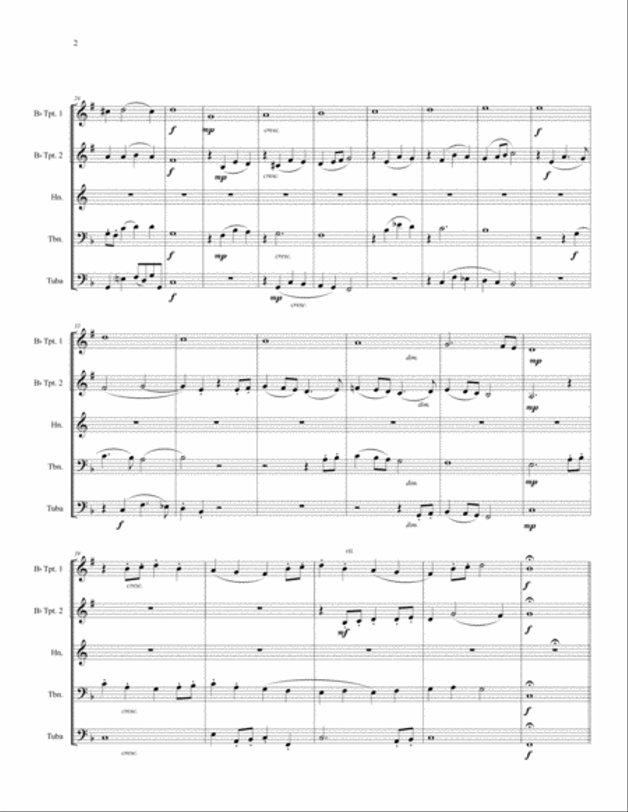 Giles Farnaby Suite 2 for Brass Quintet Brass Quintet scores gallery preview page 4