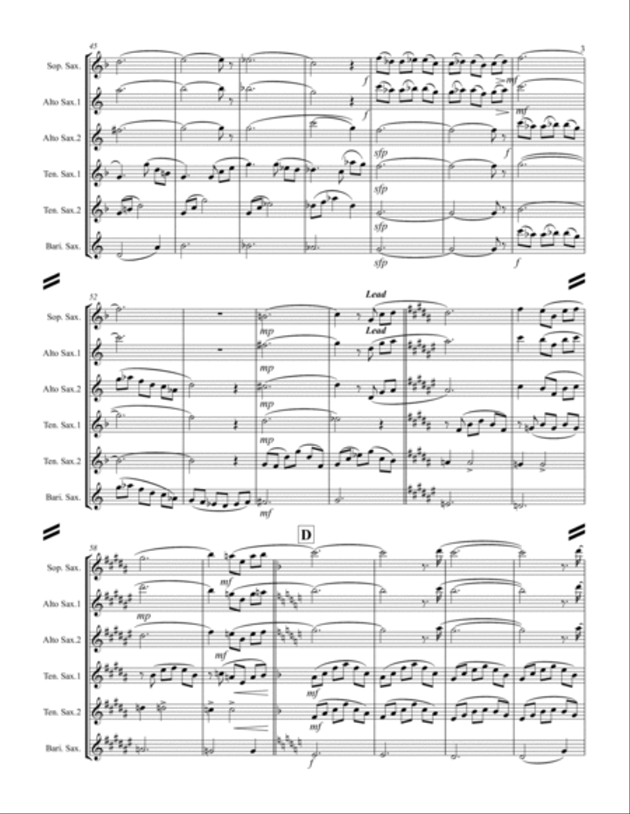 Cavatina Saxophone Quintet scores gallery preview page 4