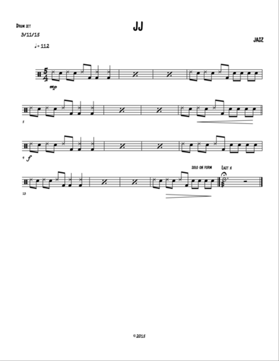 JJ-Drums Small Ensemble scores gallery preview page 1