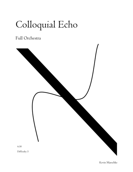 Op. 4 - Colloquial Echo for Full Orchestra image number null