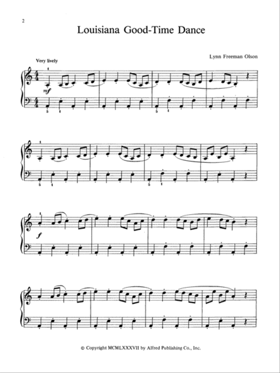 Louisiana Good-Time Dance Easy Piano scores gallery preview page 2