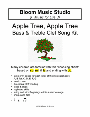 The Apple Tree Song Combined Bass & Treble Clef Kit