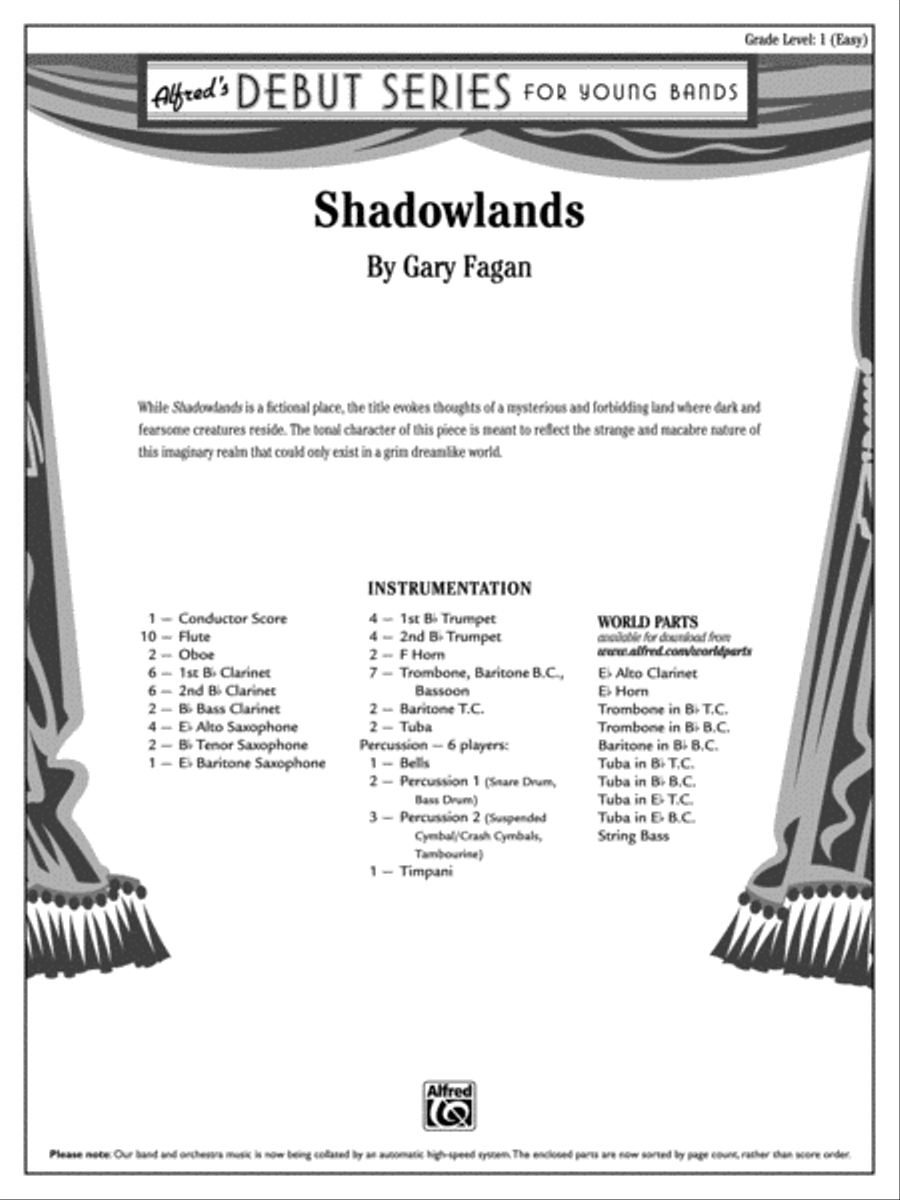 Shadowlands: Score Concert Band scores gallery preview page 1