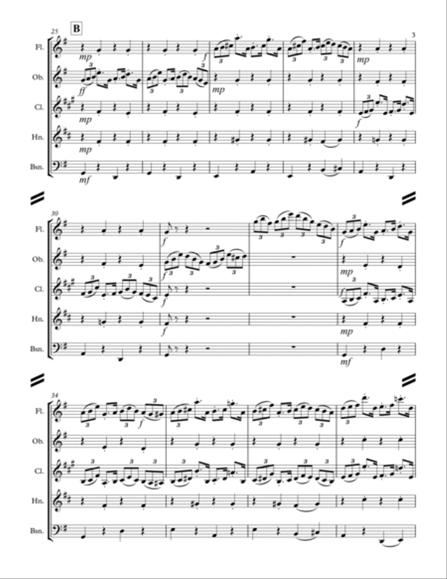Nola (for Woodwind Quintet) Woodwind Quintet scores gallery preview page 4