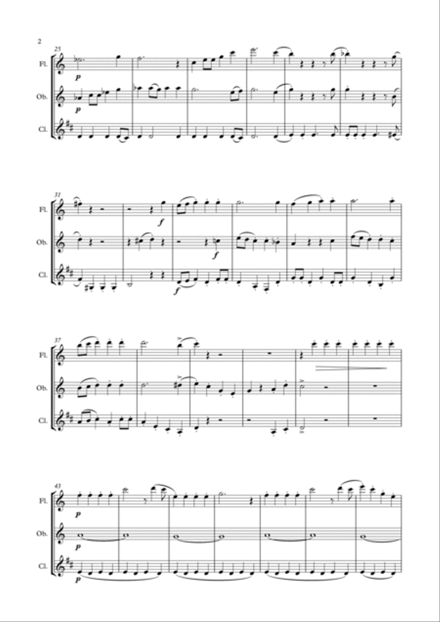 I Whistle A Happy Tune Woodwind Trio scores gallery preview page 3