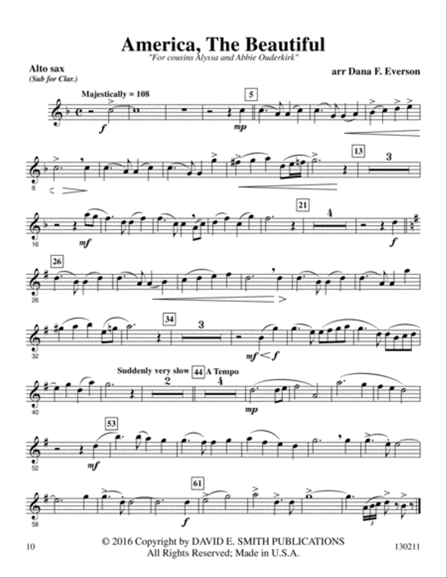 America The Beautiful Woodwind Duet scores gallery preview page 11