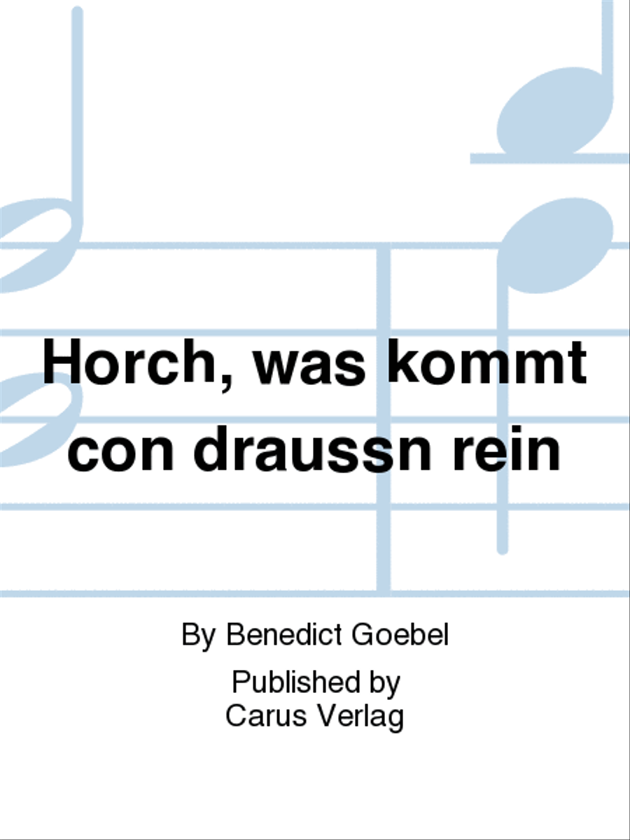 Horch, was kommt con draussn rein SSATB scores gallery preview page 1