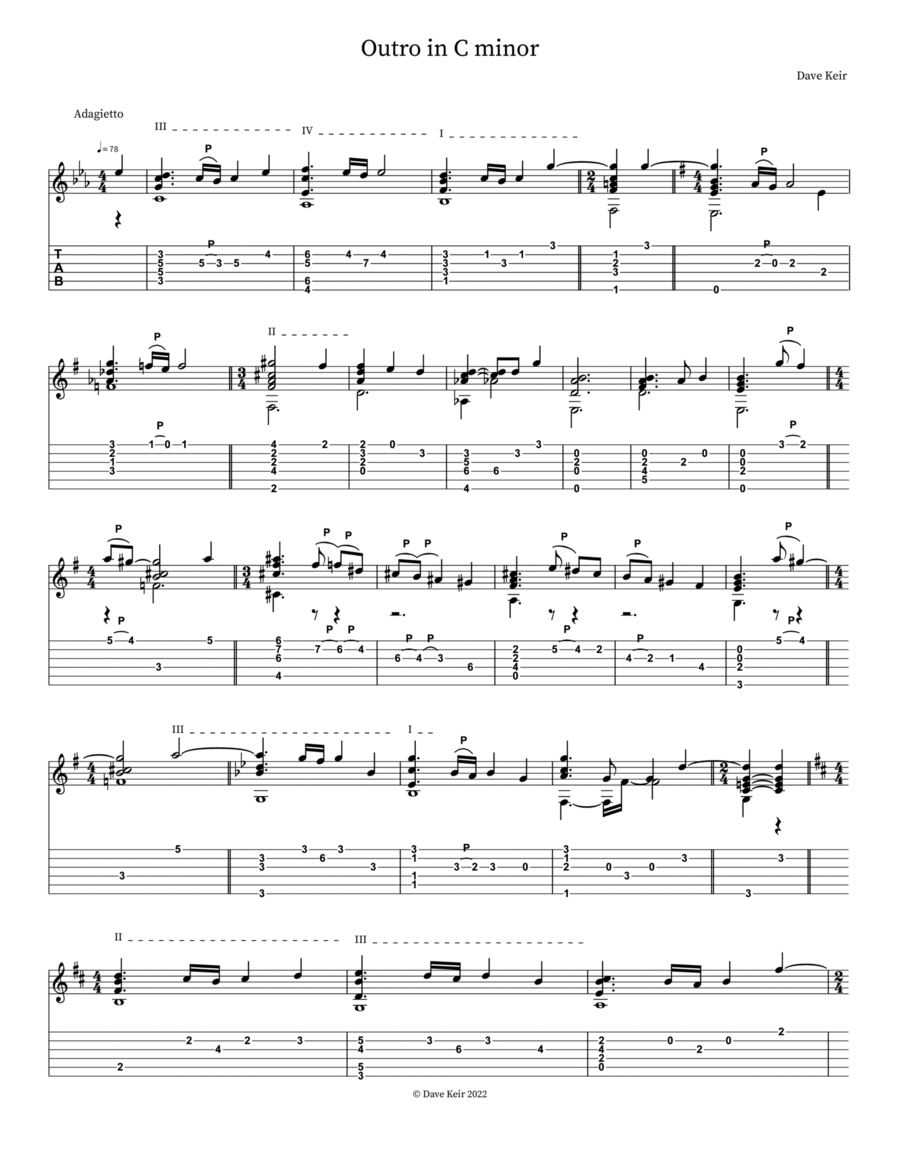 Outro in C minor Outro in C minor Part scores gallery preview page 1