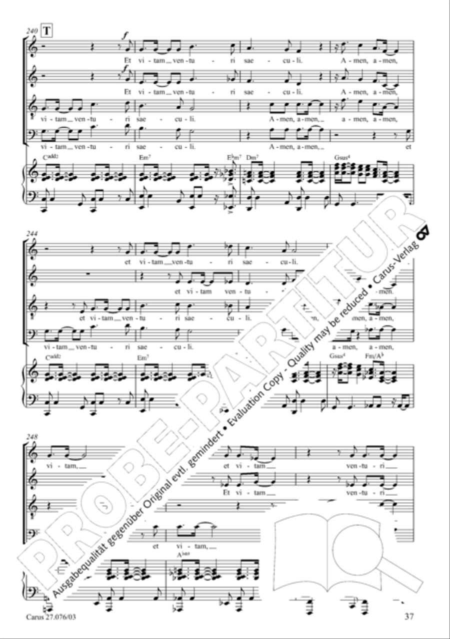 Missa in tempore incerto 4-Part scores gallery preview page 38