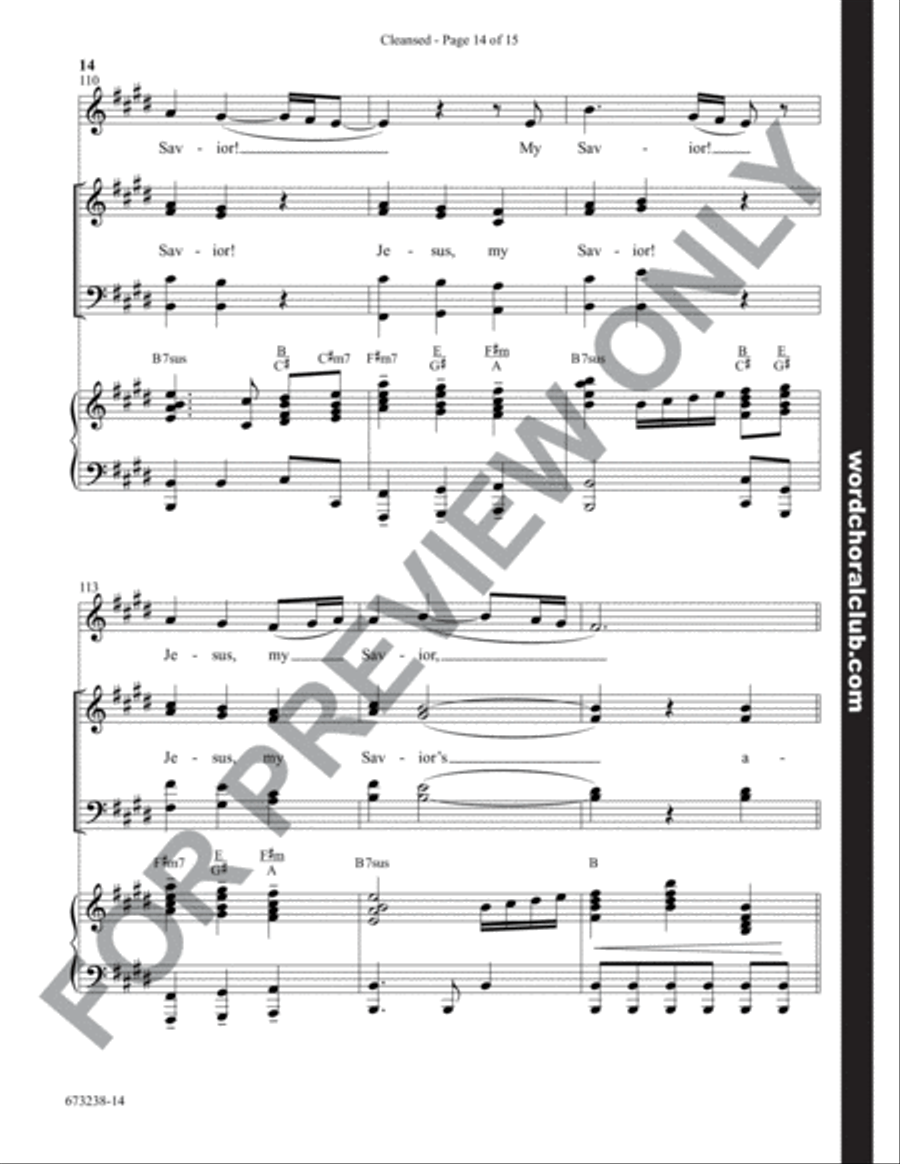 Cleansed - Anthem 4-Part scores gallery preview page 14