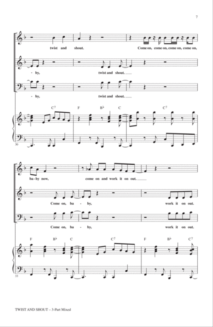 Twist And Shout 3-Part scores gallery preview page 5