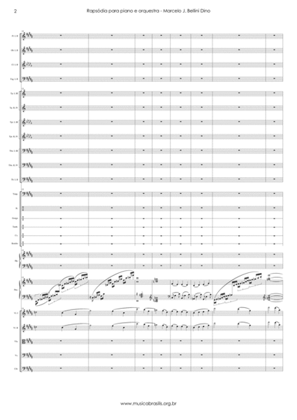 Rapsodia para piano e orquestra (grade)