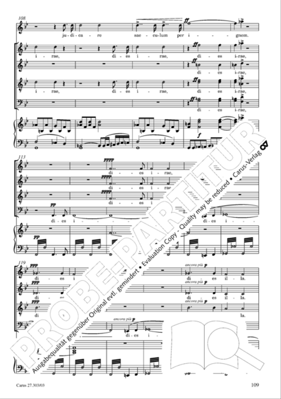 Messa da Requiem 4-Part scores gallery preview page 110