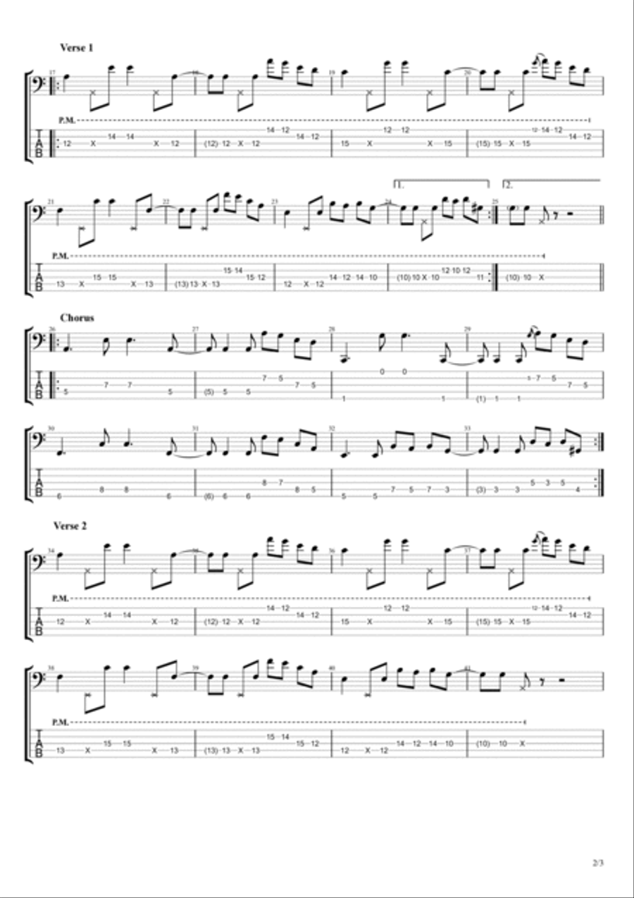 Señorita Guitar Tablature scores gallery preview page 2