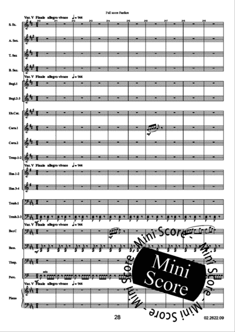 Reflections Over a Norwegian Fanfare Band scores gallery preview page 32