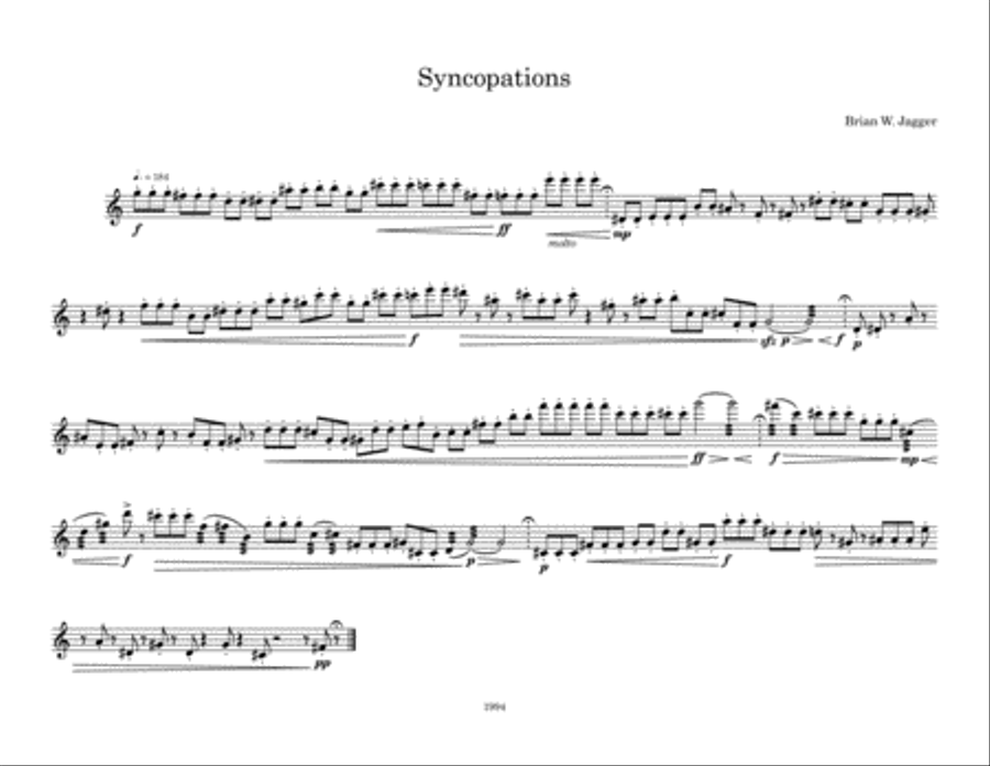 4 etudes for Solo Flute