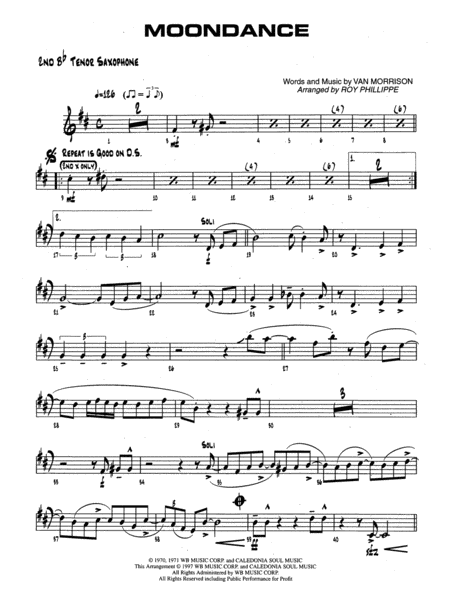 Moondance: 2nd B-flat Tenor Saxophone