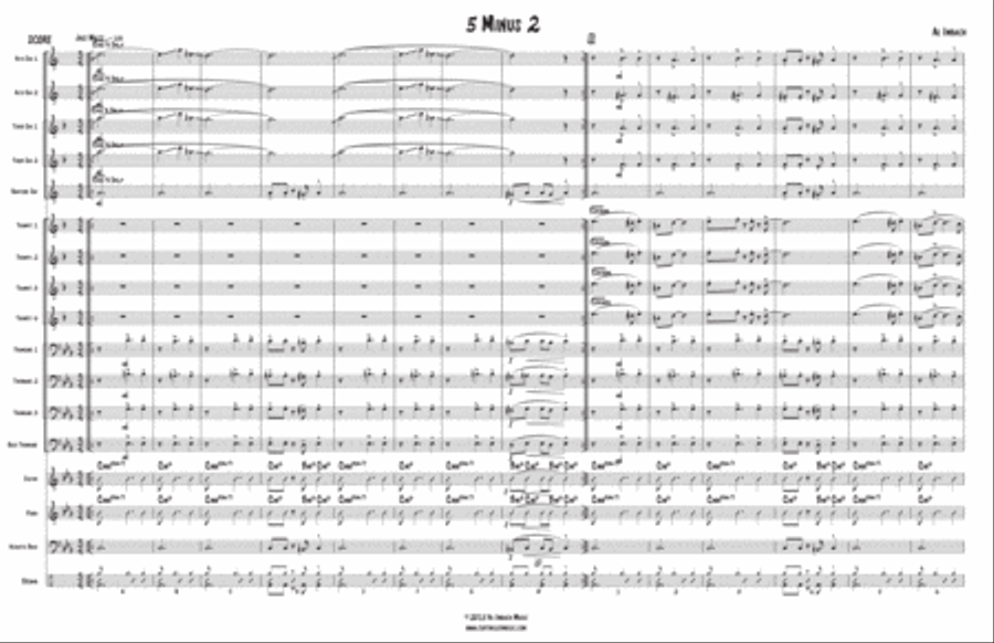 5 Minus 2 - Big Band Sheet Music Jazz Ensemble scores gallery preview page 2