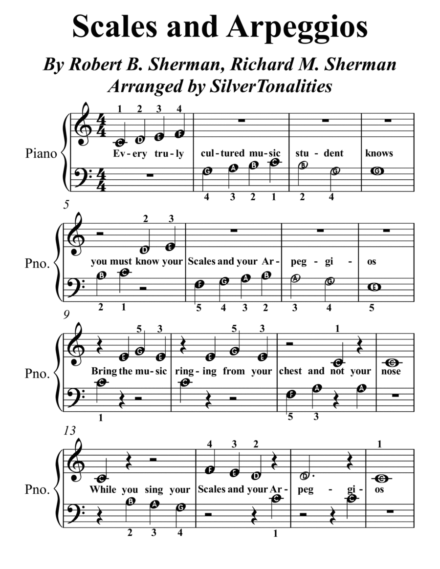 Scales And Arpeggios Scales And Arpeggios Easy Piano scores gallery preview page 1