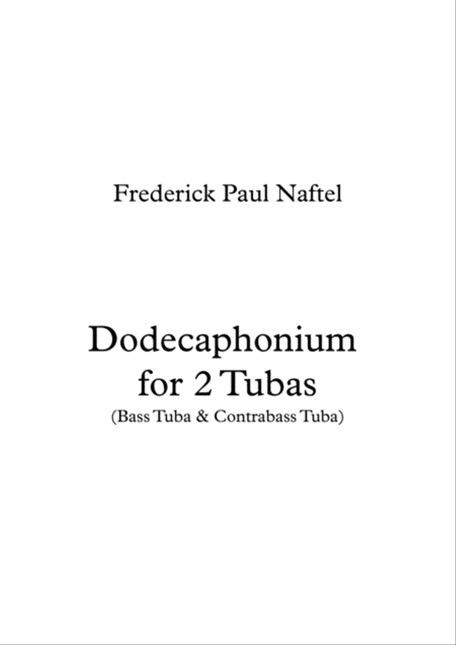 Dodecaphonium for Bass Tuba and Contrabass Tuba Brass Ensemble scores gallery preview page 1