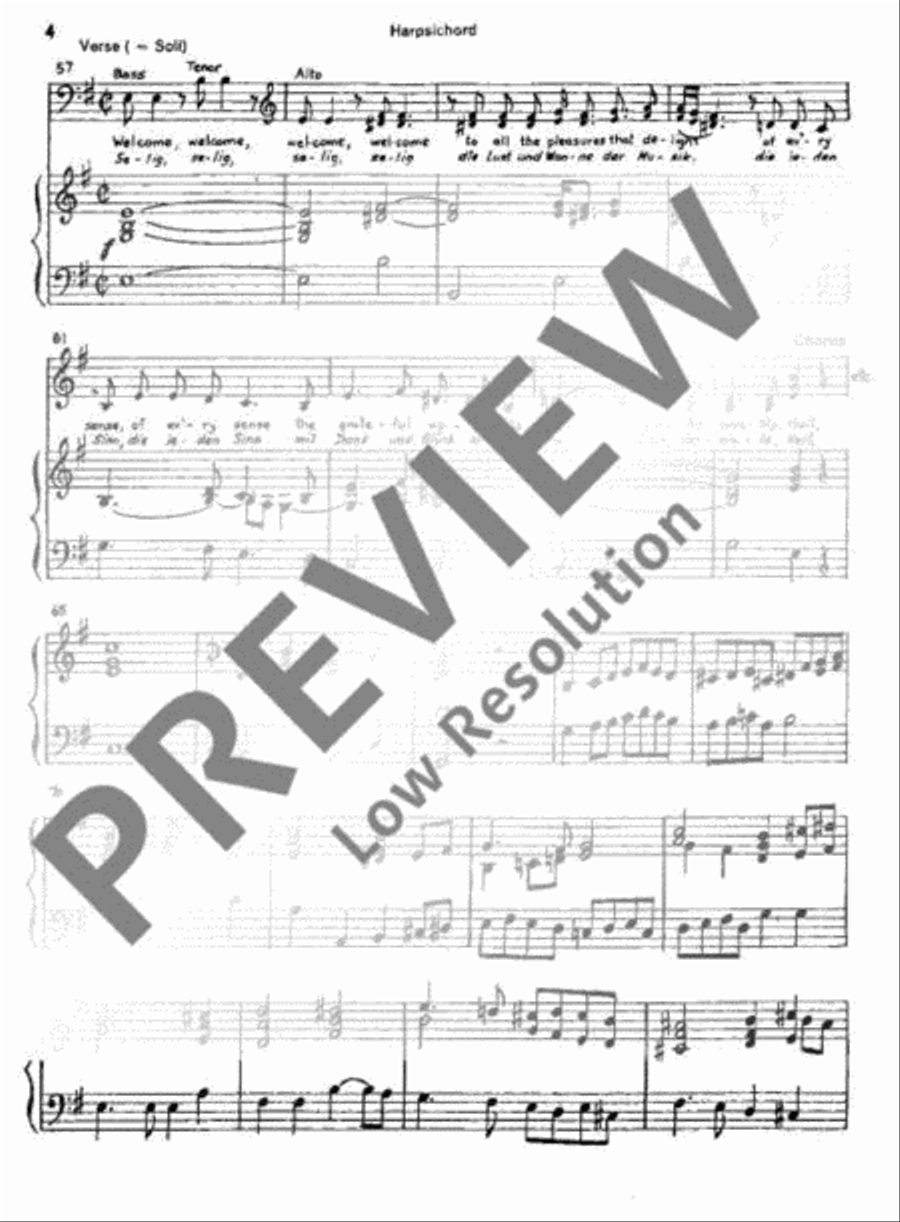 Ode for St Cecilia's Day 1683 Basso Continuo scores gallery preview page 4