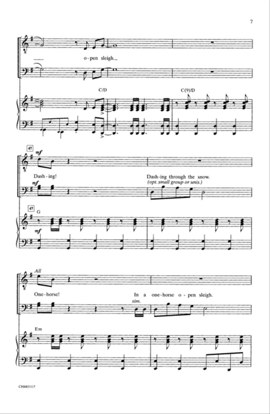 J.B.M.C.A. (Jingle Bells, Merry Christmas to All) Choir scores gallery preview page 6