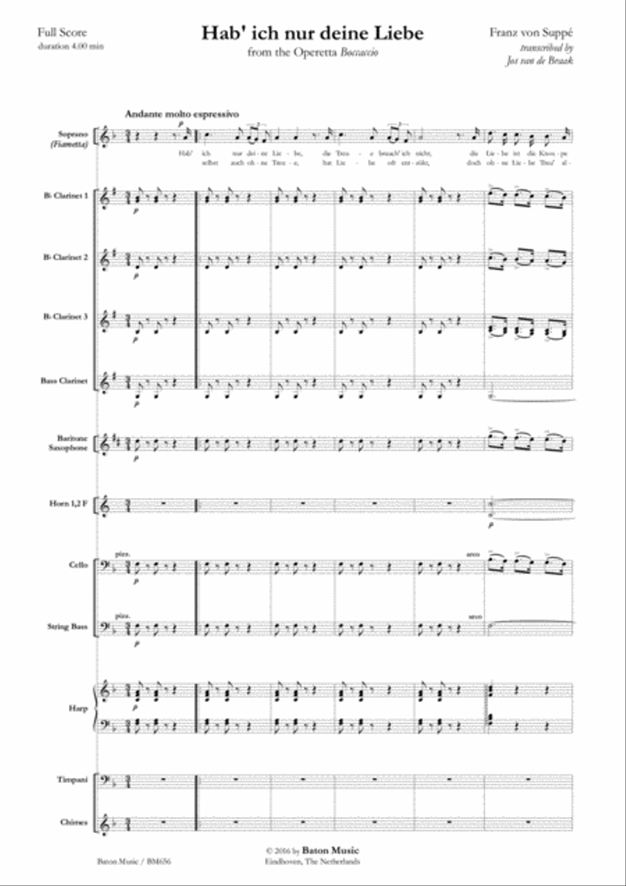 Hab' ich nur deine Liebe Hab' ich nur deine Liebe Concert Band scores gallery preview page 2