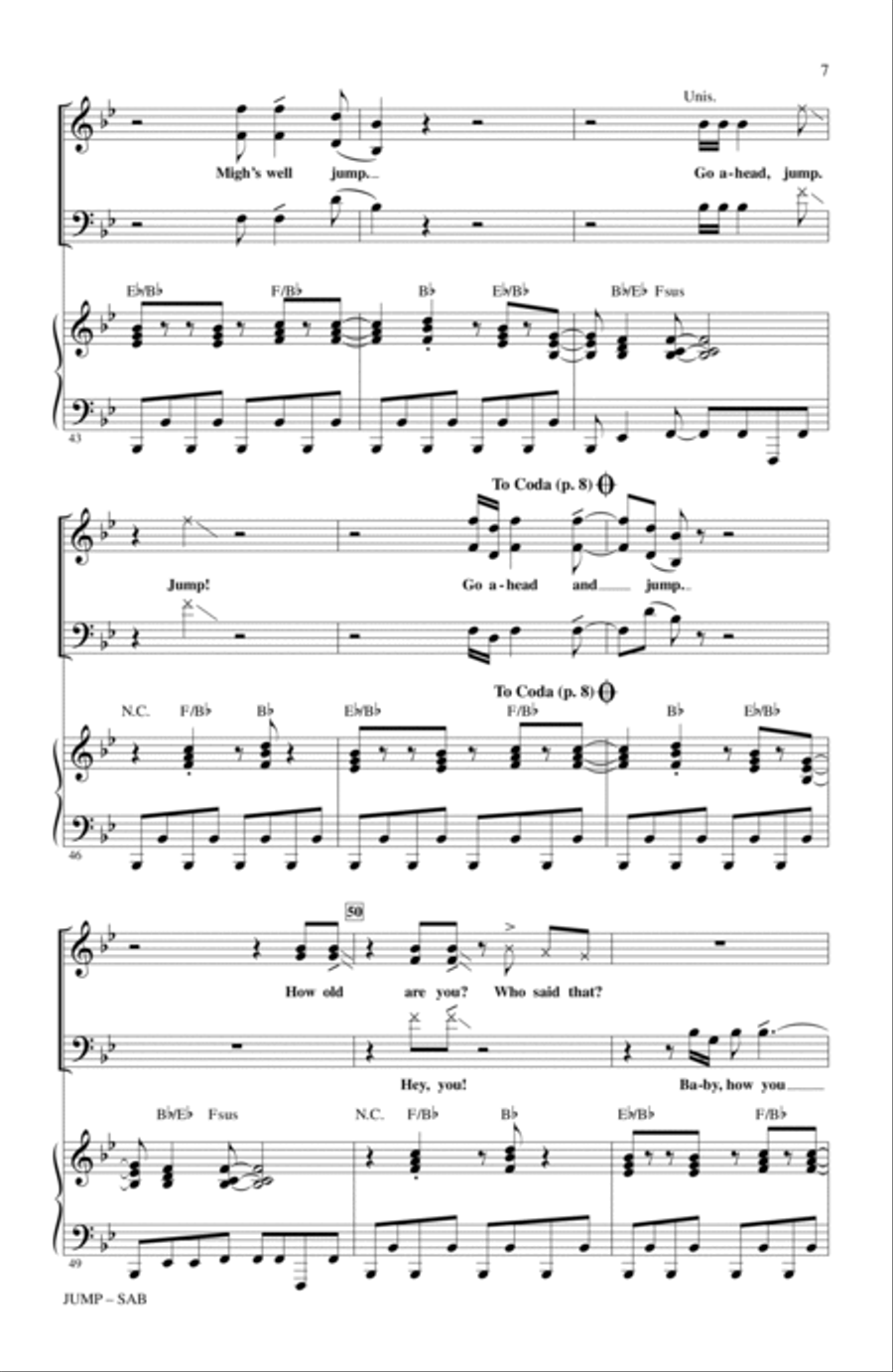 Jump (ed. Kirby Shaw) 3-Part scores gallery preview page 6