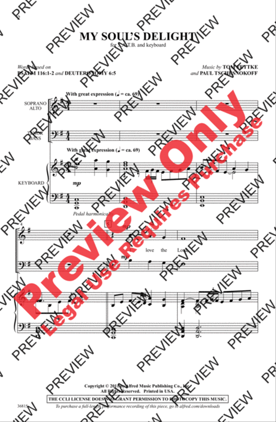 My Soul's Delight My Soul's Delight 4-Part scores gallery preview page 2
