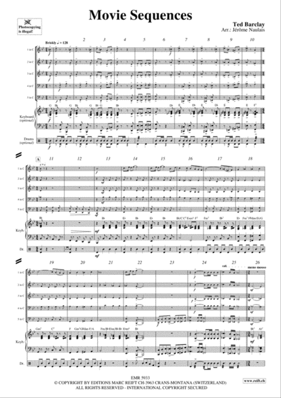 Movie Sequences Concert Band scores gallery preview page 3