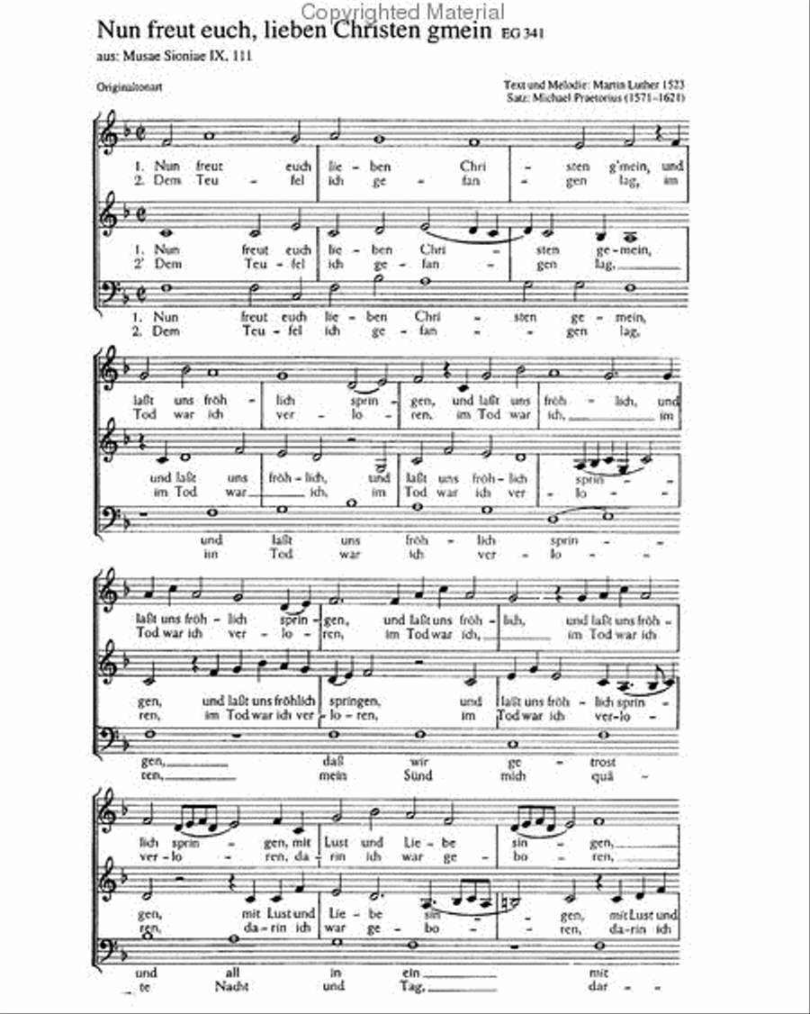 Dear Christians, one and all, rejoice (Nun freut euch, lieben Christen g'mein) 3-Part scores gallery preview page 2
