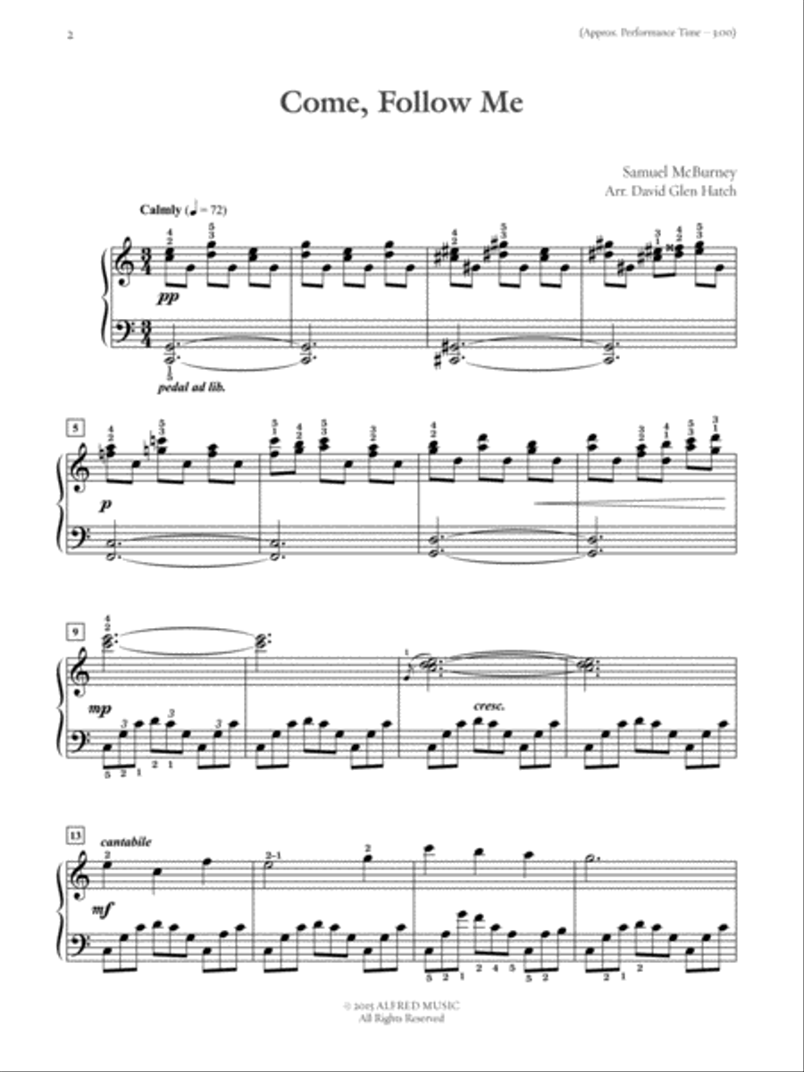 The LDS Pianist: Favorite Mormon Hymns: 12 Contemporary Piano Arrangements Piano Solo scores gallery preview page 2