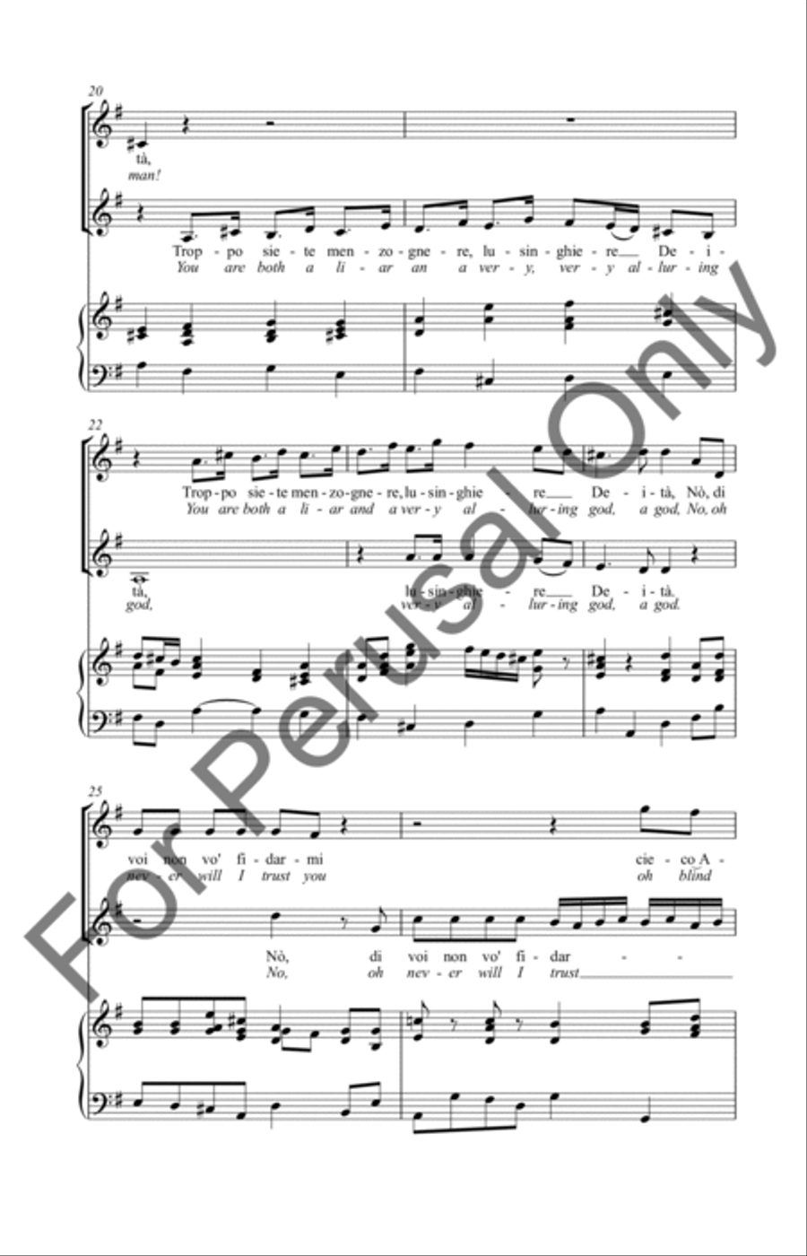 No, Di Voi Non Vo'Fidarmi SA scores gallery preview page 5