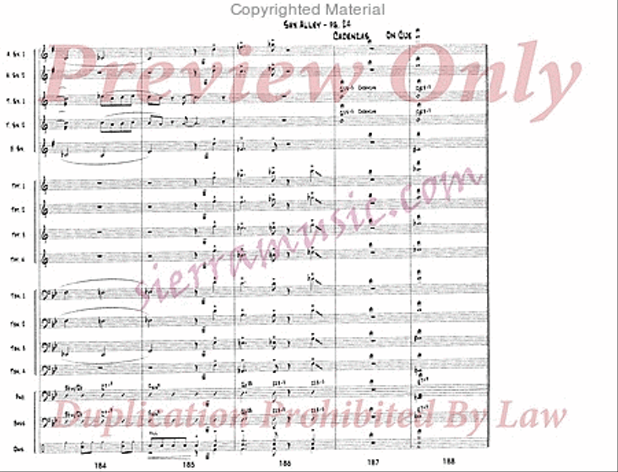 Sax Alley Jazz Ensemble scores gallery preview page 25