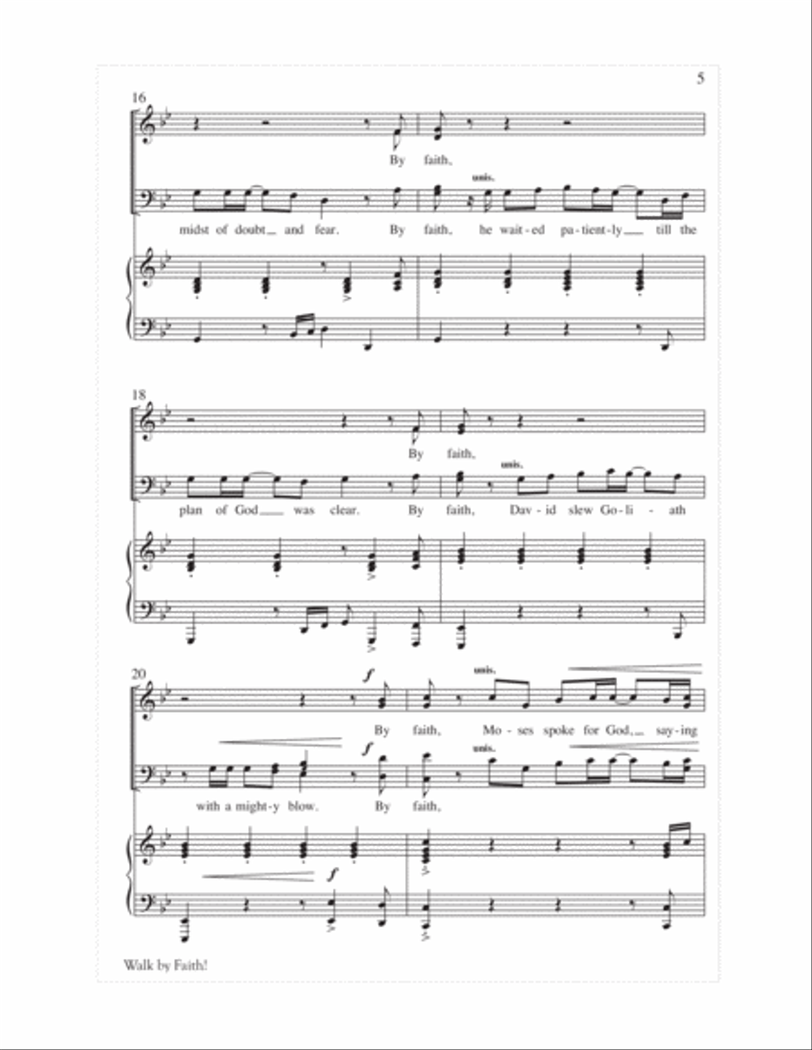 Walk by Faith! 4-Part scores gallery preview page 6