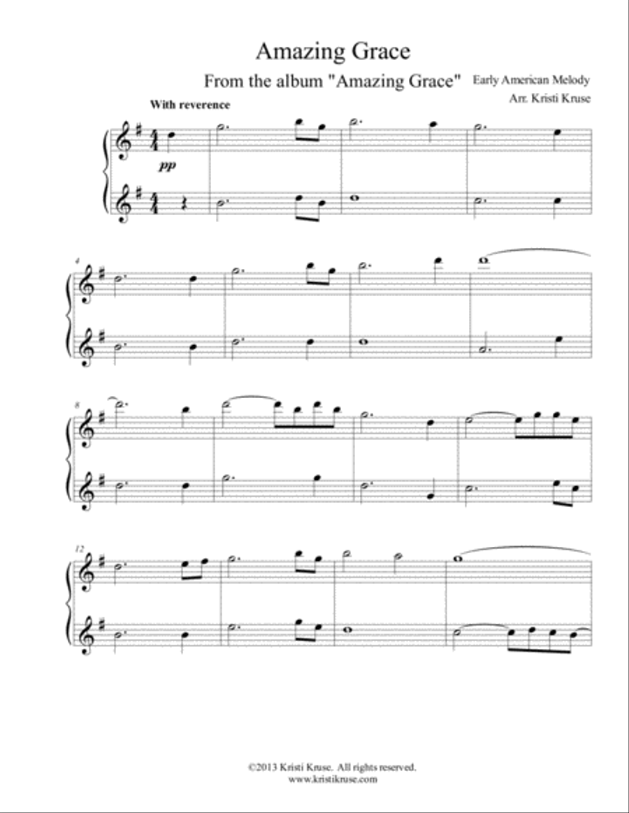 Amazing Grace Piano Solo Piano Solo scores gallery preview page 2