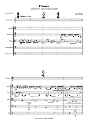 Visions (solo tenor and string quintet)