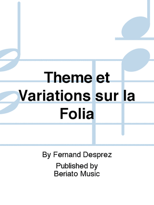 Book cover for Theme et Variations sur la Folia