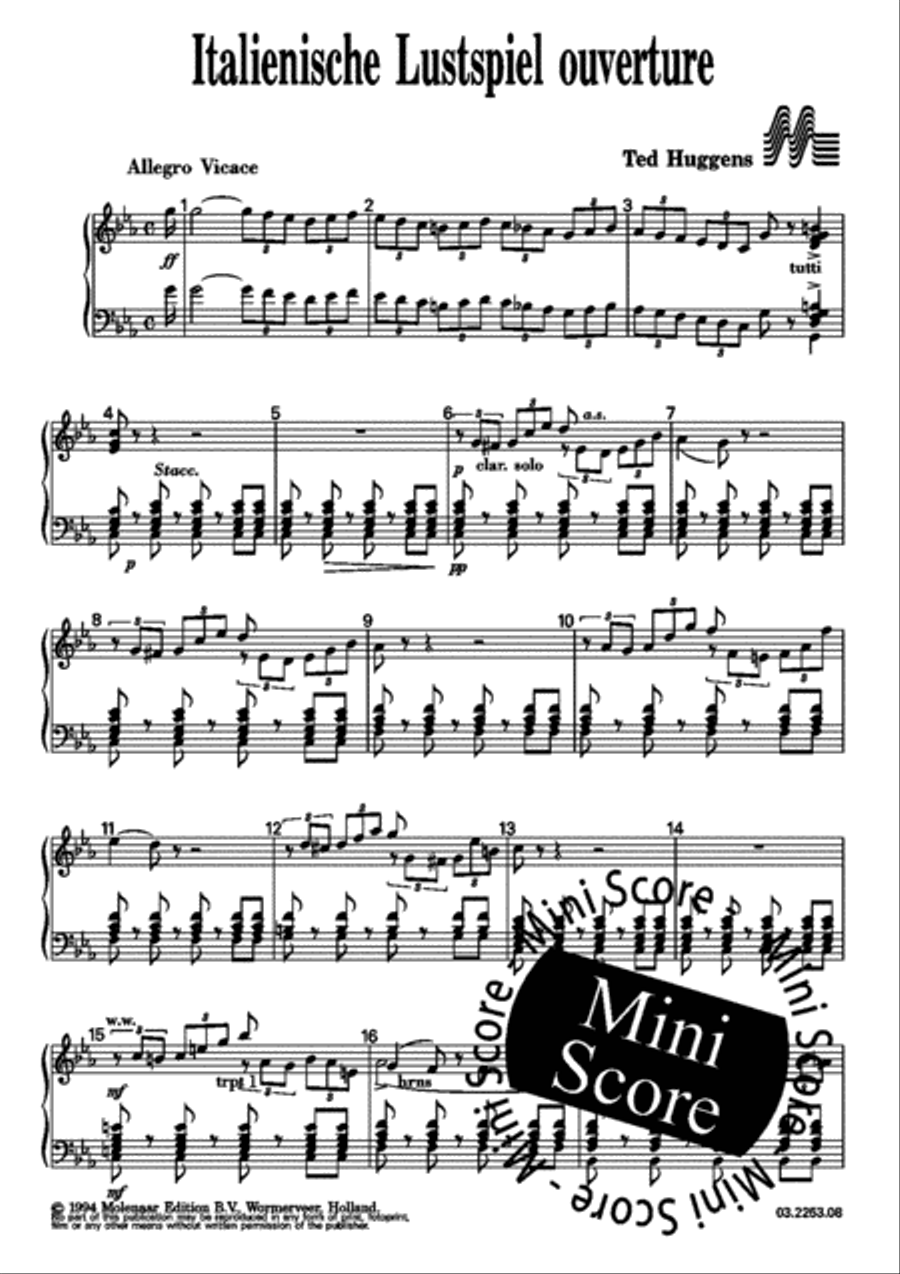 Italienische Lustspiel Ouverture Concert Band scores gallery preview page 42