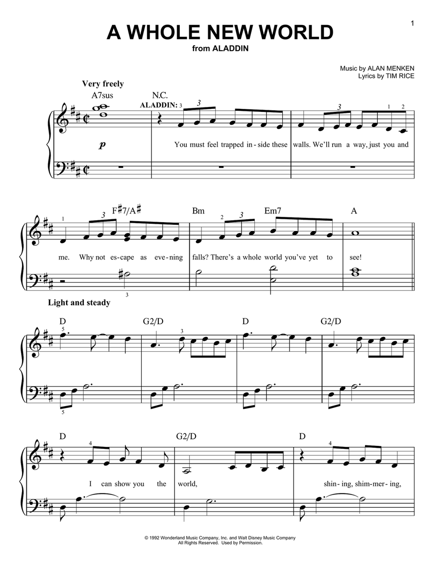 A Whole New World (from Aladdin: The Broadway Musical)