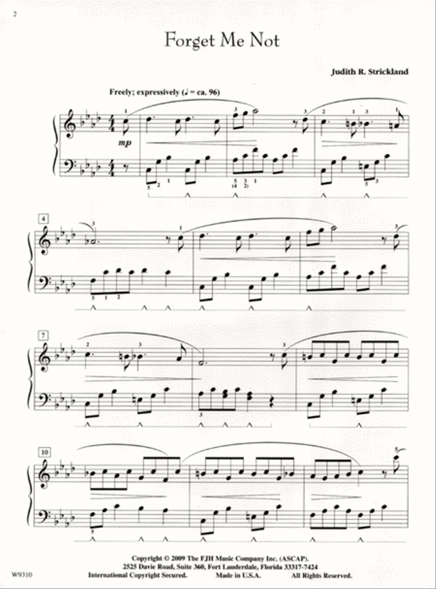 Forget Me Not Piano Solo scores gallery preview page 3