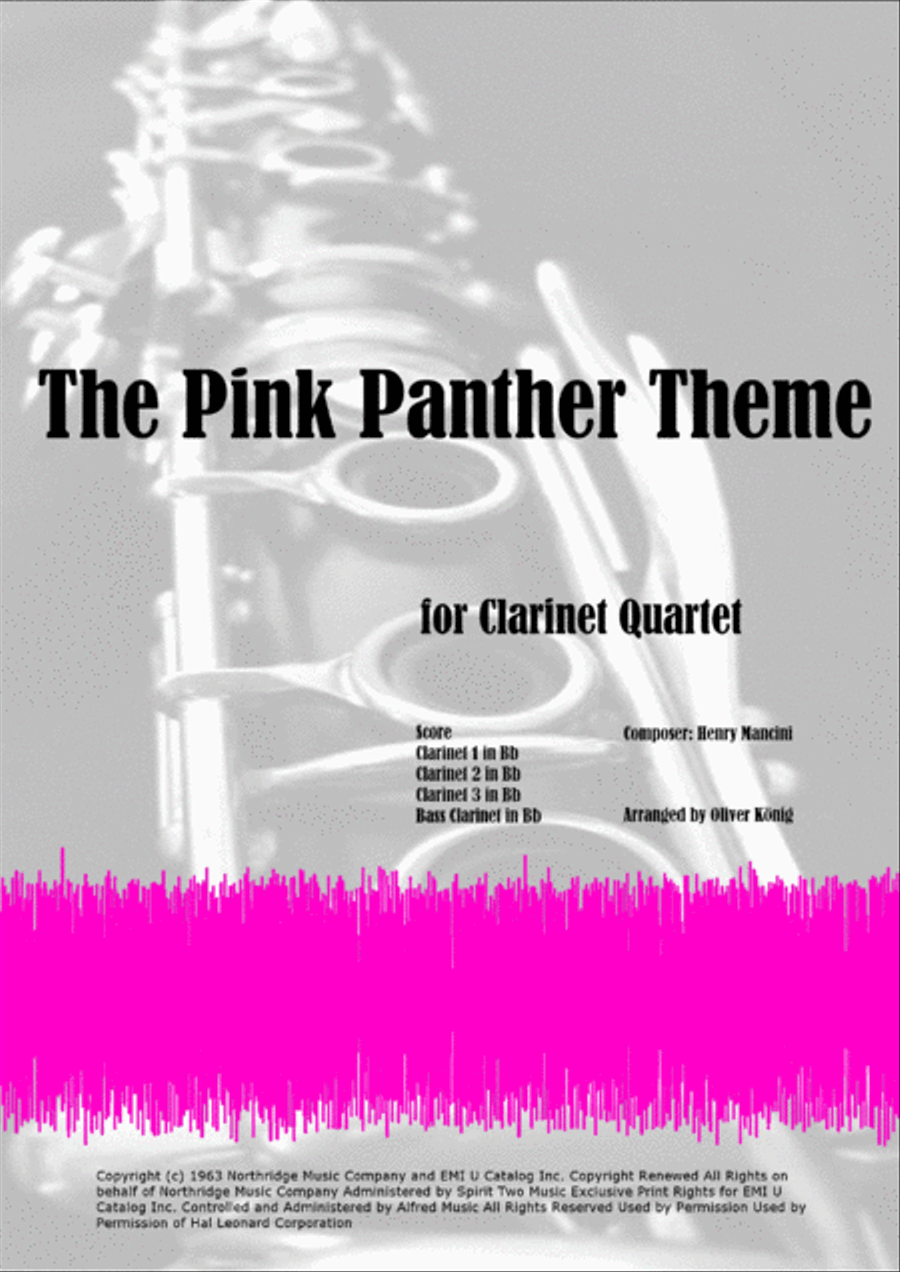 The Pink Panther from THE PINK PANTHER Woodwind Quartet scores gallery preview page 1