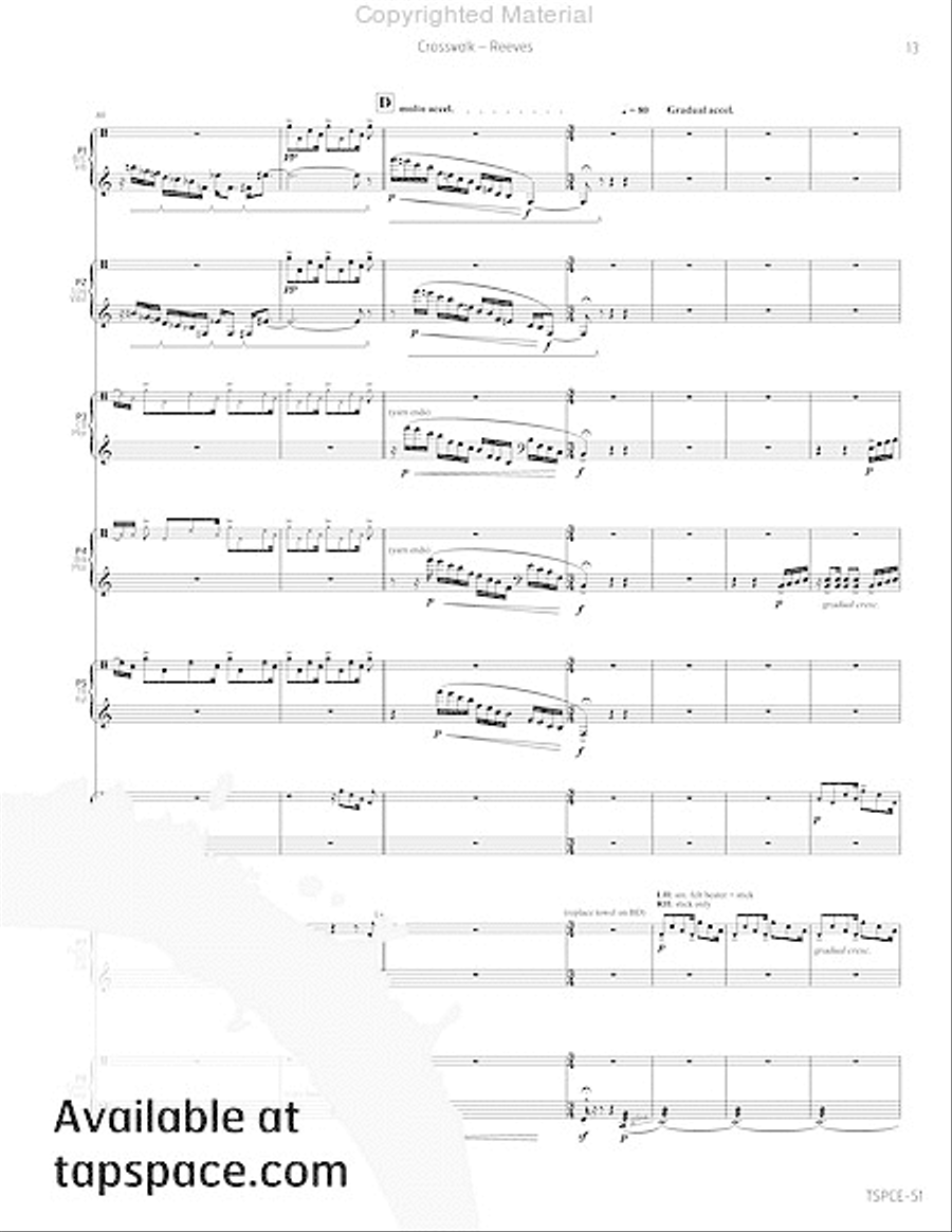Crosswalk Crosswalk Percussion Ensemble scores gallery preview page 18