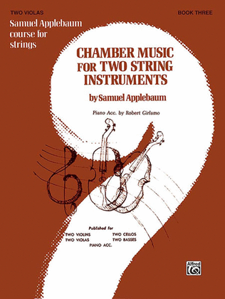 Book cover for Chamber Music for Two String Instruments, Book 3