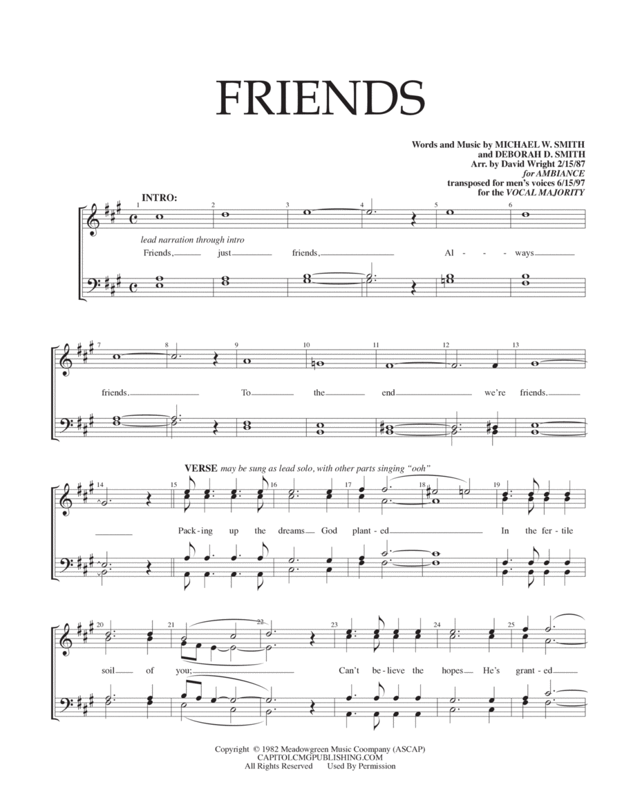 Friends Friends TTBB scores gallery preview page 1