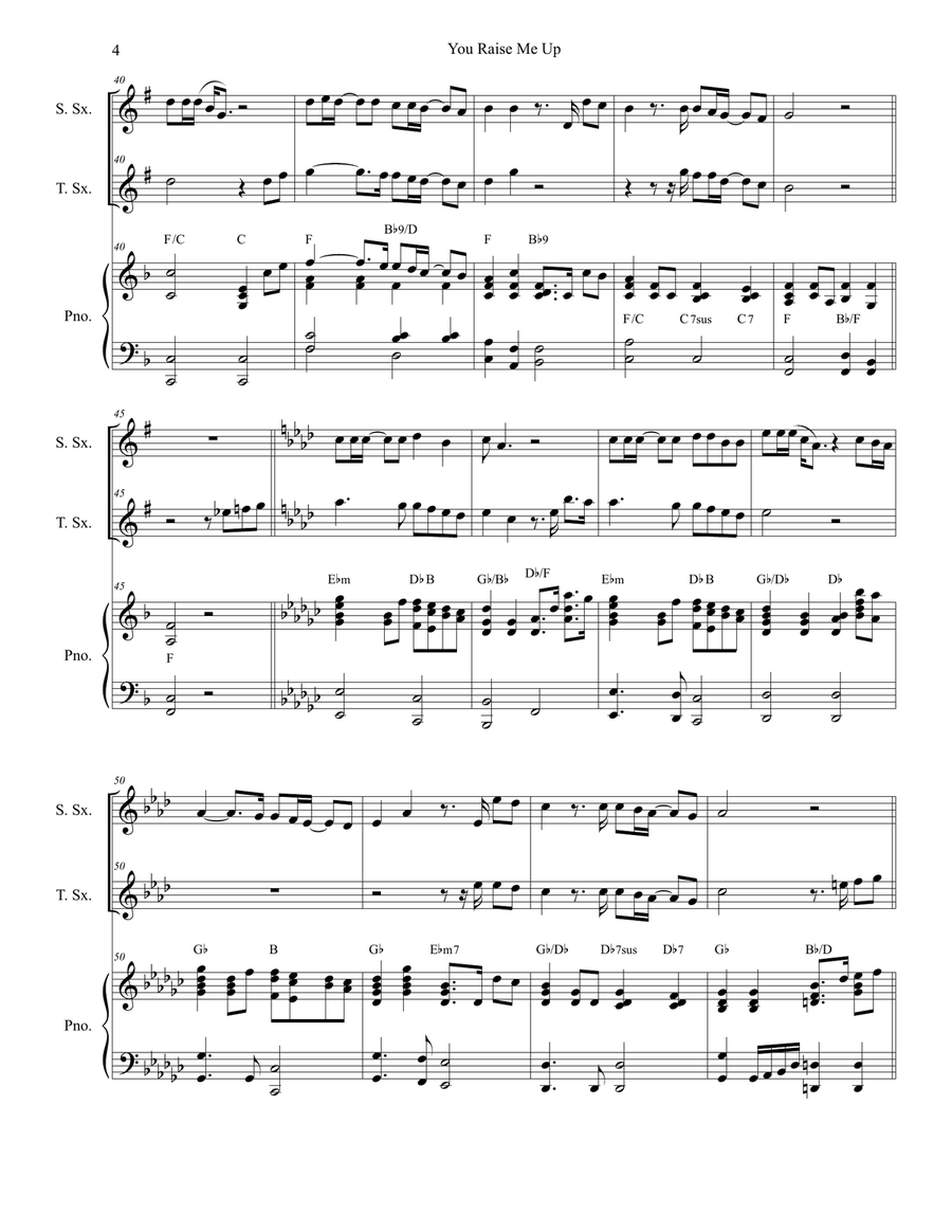 You Raise Me Up You Raise Me Up Woodwind Duet scores gallery preview page 4