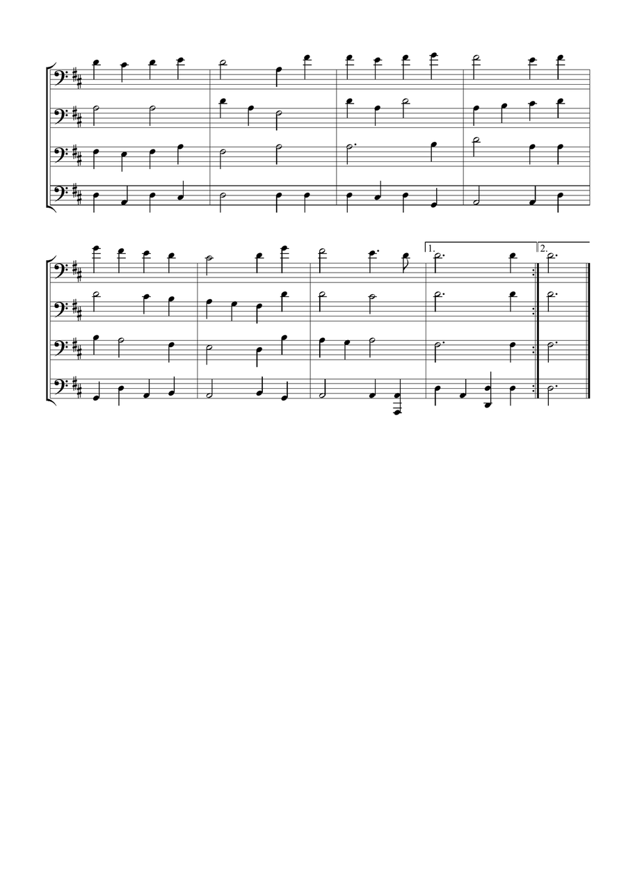 28 Christmas Carols for Trombone Quartet Brass Quartet scores gallery preview page 4