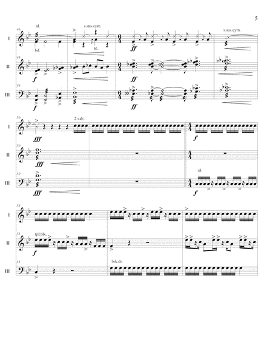 Asian Symmetries Percussion Ensemble scores gallery preview page 6