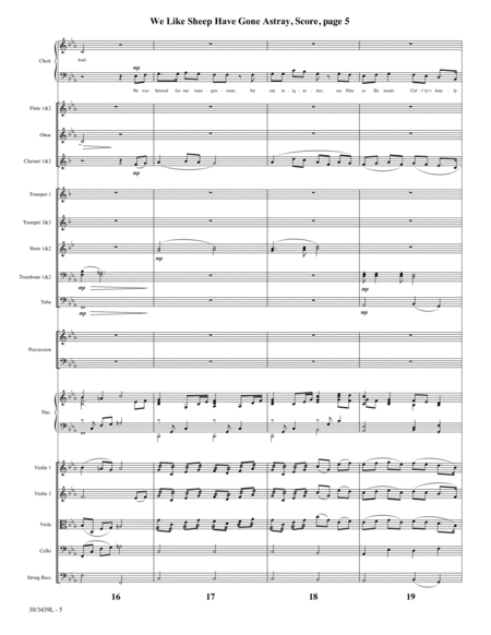 We Like Sheep Have Gone Astray - Orchestral Score and Parts