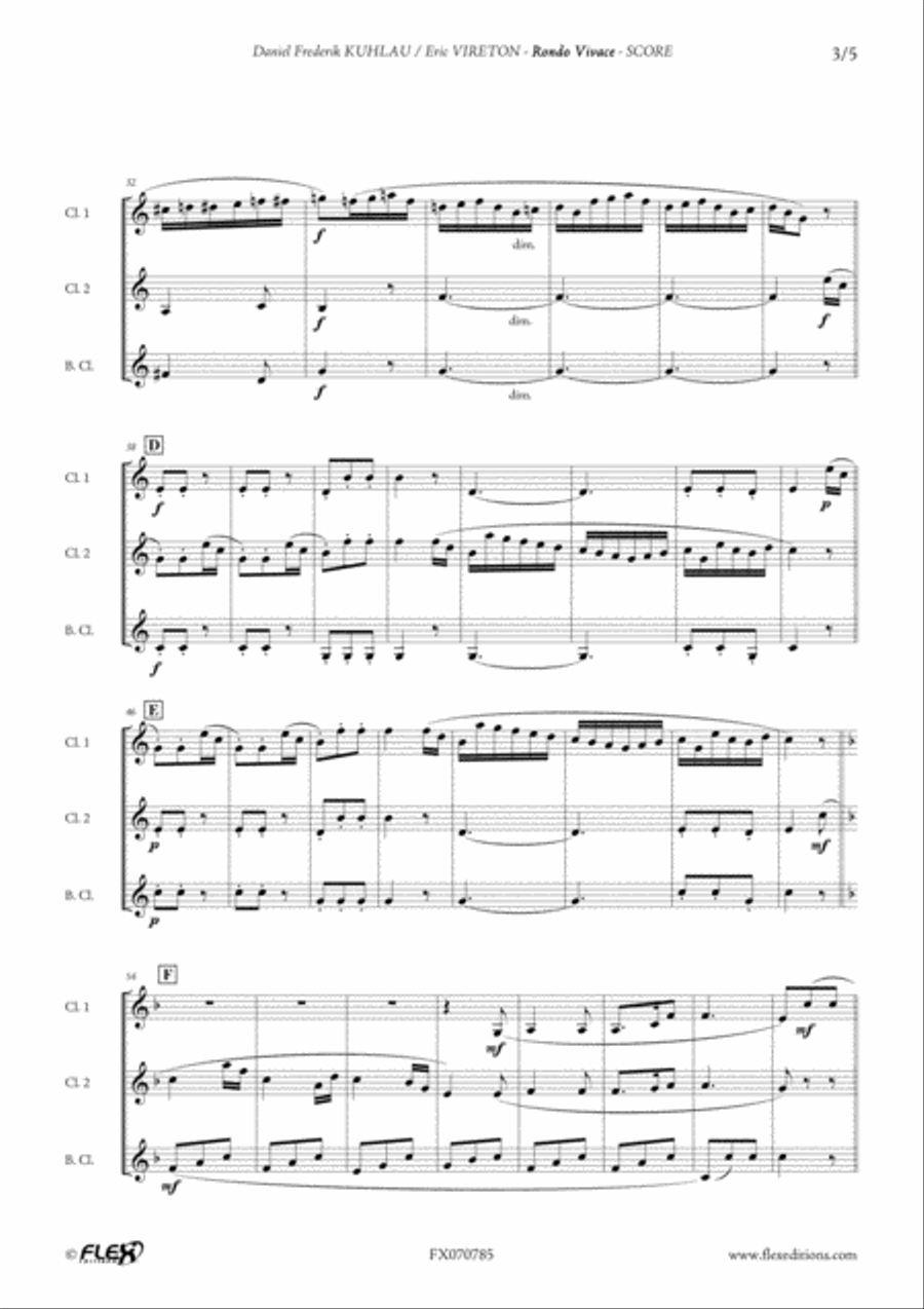 Rondo Vivace Rondo Vivace Clarinet Trio scores gallery preview page 3
